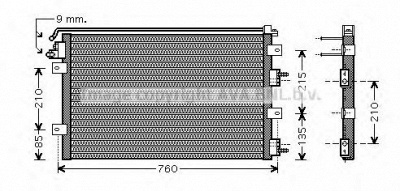 AVA QUALITY COOLING cr5078 -  Конденсатор, кондиционер